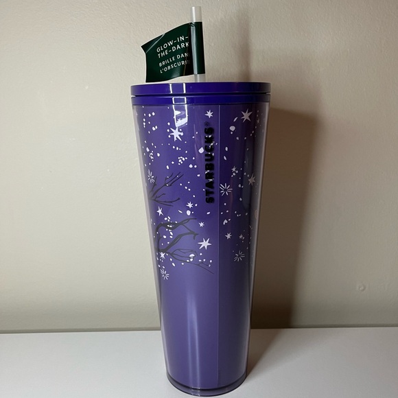🎃SOLD🎃 Starbucks Purple Halloween Glow in the Dark Cold Tumblr Cup 24 oz - Picture 3 of 4
